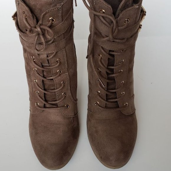 Square Toe Boots Short Heel Size 9 Wild Diva - Picture 7 of 9